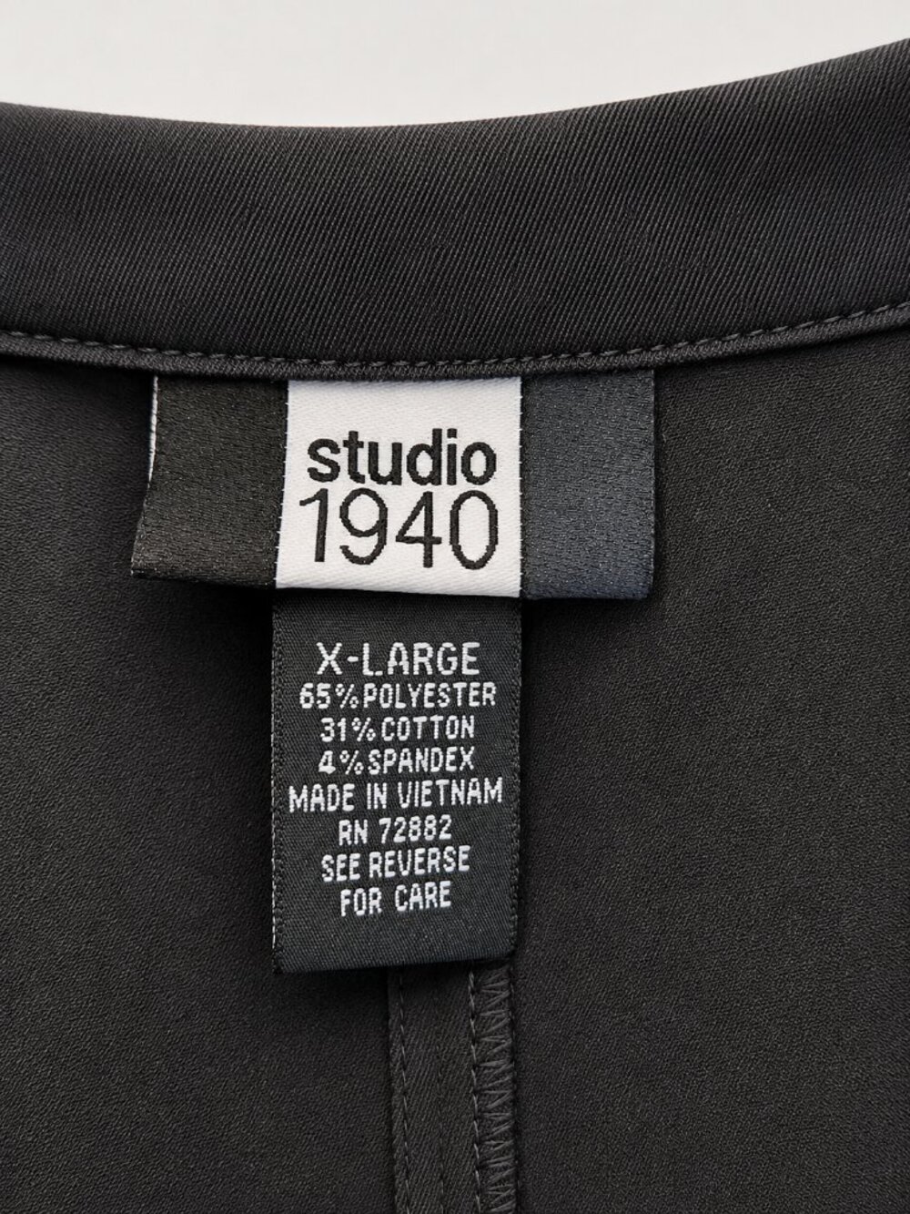 NWT Studio 1940 Black Belted Trench Coat Jacket XL Classic Lightweight - Picture 10 of 12